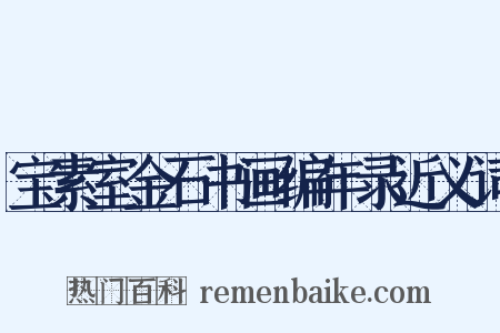 宝素室金石书画编年录近义词是什么意思的图片